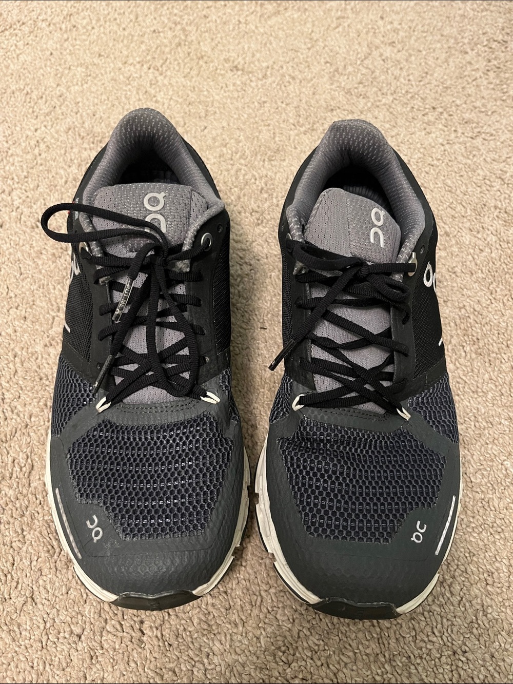 On cloud women Cloudflyer Shoes runnings sneakers - Black and Gray 9
